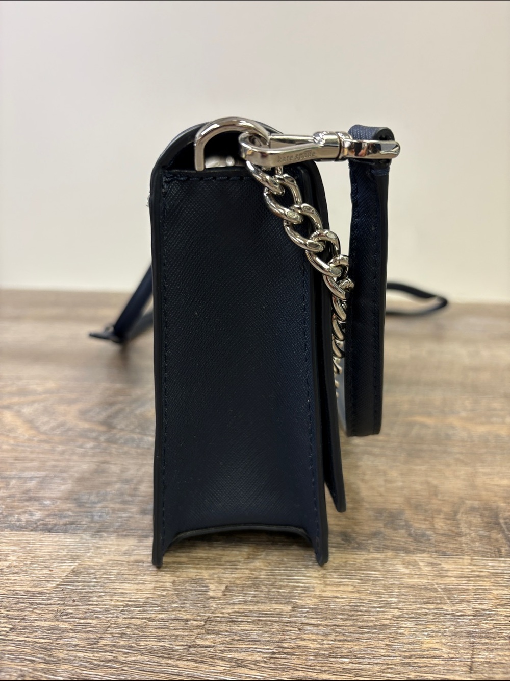 Kate Spade New York Navy Blue Colorblock Chain Crossbody Shoulder Bag - Picture 4 of 15
